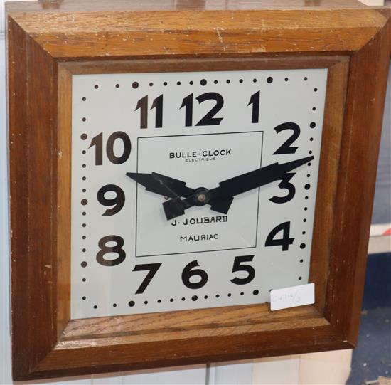 A Boulle electro-magnetic wall clock by J Joubard, Maurice